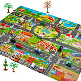 TD® Grande Carte de Parking pour grandes voitures 130 * 100 cm/Voitures Voies/ Colorée