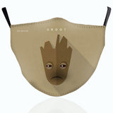 TD® Marvel Mask 3D Outdoor Fashion Printing Groot Mask pour hommes et femmes masques tissus reutilisables Masque en tissu lavable