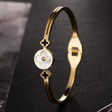 Dames Coffret Cadeau Mode Combinaison Décontractée Montre Simple Shell Bracelet Ensemble Cadeau Montre Décorative Trois Pièce