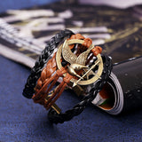 HTBE® Bracelet rétro multicouche d'oiseaux européens et américains tissés à la main, simple et élégant pour les amis et les parents