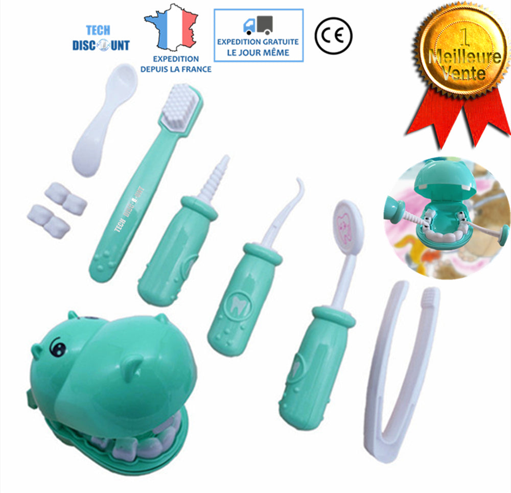 TD® Jouet Hippopotame kit Dent Simulation Médical Enfant Education