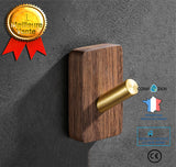 Patère patère patère créative patère marron créative simple style moderne noyer noir tenture murale porte-manteau poinçon gra
