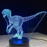 TD® Veilleuse  Lampe 3D Lampe Dinosaure Bleu 7 Couleur Led Veilleuses Pour Enfants Touch Led Usb Table Bébé Sleeping Nightlight Room
