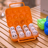 TD® Boîte à œufs antichoc extérieure à 12 grilles Boîte de rangement anti-chute pour plateau à œufs portable