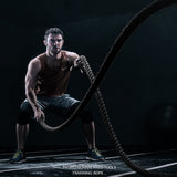 TD® Cordes À Sauter 38mmx12M Bataille De Formation Lourde Corde À Sauter Sport Fitness Pratique de Maison