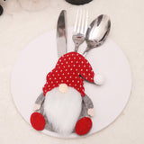 TD® Décorations de Noël dessin animé couteau et fourchette set décoration de table couteau et fourchette sac 3 pack