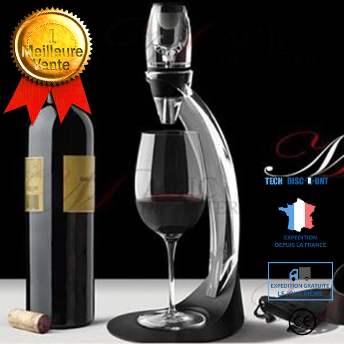 TD® Ensemble complet de décanteur et aérateur de vin conception élégante dégustation de vin saveur bouteille vin raffiné aromes