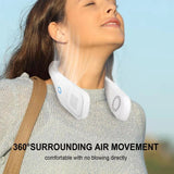 TD® Nouveau ventilateur ventilateur de charge USB ventilateur de cou suspendu ventilateur de cou suspendu sans lame