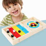 TD® Glace en bois foxball shuffleboard avant et arrière jeu de société deux-en-un divertissement pour adultes jeu société pour enfan