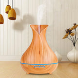 TD® Grain de bois coloré Vase silencieux diffuseur d'arôme humidificateur à ultrasons aromathérapie humidificateur bureau aromathéra