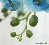 TD® orchidees artificielles blanche branche mariage fleur decoration table plante maison seche anniversaire chambre fille realiste