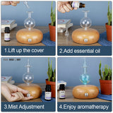 TD® diffuseur huiles essentielles electrique humidificateur maison parfum bois grande capacité ioniseur naturel aromathérapie