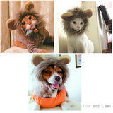 TD® Perruque pour chien costume lion chapeau chat animal domestique vêtement déguisement poils longs crinière Halloween fête doux