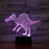 TD® Lampe De Nuit Lampe De Table Led De Dinosaure 3D Usb Veilleuse 3D Pour Animaux 7 Lumières D'Illusion 3D Couleur Usb Pour La Lamp