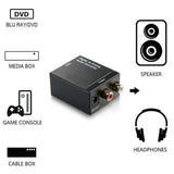 TD® Convertisseur 3.5 mm Audio digitale (Toslink et Coaxial) à analogue (Cinch)