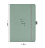 Cahier A5 créatif porte-stylo cahier d'affaires imitation cuir bureau papeterie bloc-notes cahier vert sangle cahier cahier c