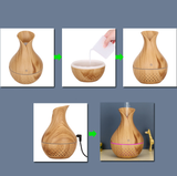 TD® Diffuseur d'arôme Lanterne Parfum Grain de bois Humidificateur Grain de bois Arôme Diffuseur Creux Huile Essentielle Purificatio