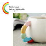 TD® Tasse en céramique arc-en-ciel créative modélisation 3D Anime petit déjeuner enfants étudiant tasse à eau