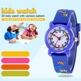TD® Montre de dessin animé 3D pour enfants étanche lettre montre à quartz montre d'école primaire filles montre montre pour enfants