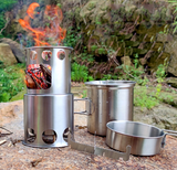 Barbecue réchaud extérieur pique-nique pique-nique charbon de bois domestique avec poignée réchaud à charbon portable antiadh