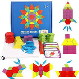TD® 155 Pièces Puzzle Montessori pour enfant Tangram en bois coloré Jeu de construction éducatif Jouet d'apprentissage Cadeau Noël