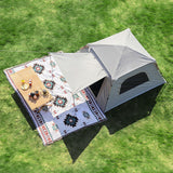TD® Camping en plein air tente automatique en vinyle à deux portes à deux fenêtres tente de parc automatique pliante à quatre côtés