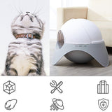 TD®  litière chat fermé bac créatif chat lapin toilettes animaux de compagnie capsule en plastique nettoyage maison original beau