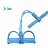 TD® 4 Tube en caoutchouc Fitness élastique abdominale maison gymnastique équipement de Sport tirer corde - Modèle: blue