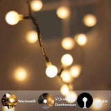 TD®  80 Ampoules - Blanc Chaud - 10 m LED net boule rouge étoile lumières décoration dortoir lit suspendu lanterne marché de nuit st