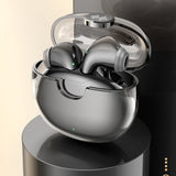 TD® Casque Bluetooth sans fil Bluetooth 5.1 Capsule spatiale transparente Annulation du bruit à faible latence  Appels HD  Ecouteurs