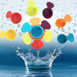 TD® Tasses empilables de tournesol amusantes et éducatives pour enfants empilant Jenga,jouets bain et de bain parent-enfant 6 ensemb