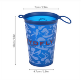 Sports de plein air protection de l'environnement portable TPU pliant tasse d'eau douce tasse d'eau courante marathon tasse d