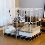 Cage à chat pliante à deux étages grand espace libre ménage cage à chat intérieure chat villa litière pour chat cage à lapin