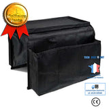 TD® Organiseur Accoudoir tablette /Canapé Fauteuil Télécommande Tablettes  Magazine Boissons Snacks Noir Ultra Pratique Multi poches