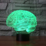 TD® Forme Du Cerveau 3D Illusion Lampe 7 Changement de Couleur Tactile LED Nuit Lumière Bureau Atmosphère Lampe Nouveauté Éclairage