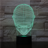 TD® Décoratif USB Résumé 7 Couleurs Télécommande Illusion Optique Veilleuse 3D Visualisation Tableau Bureau Lampes 3D Glow LED