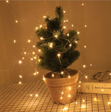TD® Guirlandes lumineuses Led 10m | Fil d'argent, batterie USB, minuterie de noël - Modèle: with 3AA battery 10m 100leds  -white