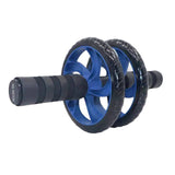 TD® Roue abdominale appareil fitness push-up deux roues roue musculaire équipement roue poignée crunch abdos couleur bleu noir gym