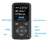 INN® Radio de poche FM/DAB, affichage numérique stéréo LCD, prise en charge de  la  fonction  de lecture  MP3 Bluetooth,  radio noir