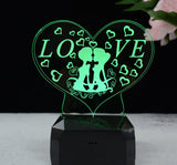 TD® Veilleuse 3D Multicolore LED Touch USB pour Couple Romantic Night (Kiss)