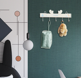 Cintre dessin animé nordique mural porte-manteau porte-clés sans poinçon bois de ménage blanc rangée crochet chambre crochet