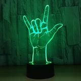 TD® Lampe optique poser décoratif tactile 7 couleur illusion optique - modèle rockstar - faible consommation câble USB ou 3 piles AA