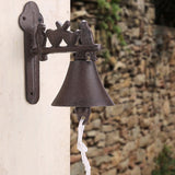 HTBE® Cloches en fonte rétro nostalgique B & B cour porte d'entrée décoration créative tenture murale sonnette style européen et amé