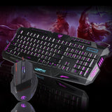 TD® Pack Souris Clavier Gaming Matériaux Résistants Haute Réactivité Jouer Ordinateur Rétroéclairage Luminosité LED Personnalisable