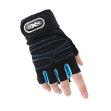 Gants Long Poignet Demi Doigt Gants de Fitness Équipement d'haltères Gants d'haltérophilie Sports de plein Gants de cyclisme