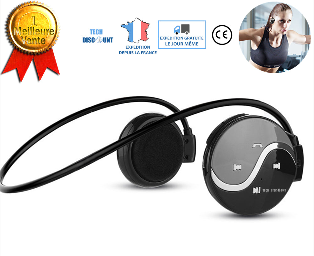 TD® Ecouteurs sans fil bluetooth oreillette samsung Apple Iphone