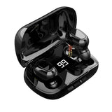 TD® Casque Bluetooth sans fil Bluetooth 5.0 Affichage numérique intelligent Résistant à l'eau et à la sueur Réduction du bruit Ecout