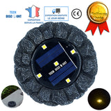 TD® Lampe solaire extérieure de jardin en forme de pierre puissante à poser décoration éclairage spot pelouse imperméable simulation