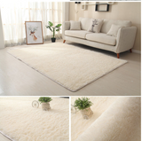 TD® Tapis Shaggy pile longue couleur unique BEIGE (140x200 cm)