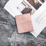 TD® Portefeuille en cuir PU Rose Femmes Rétro  Court Porte-Cartes Sac À Main Coutures  de même couler Discrets et Raffinés Chic
